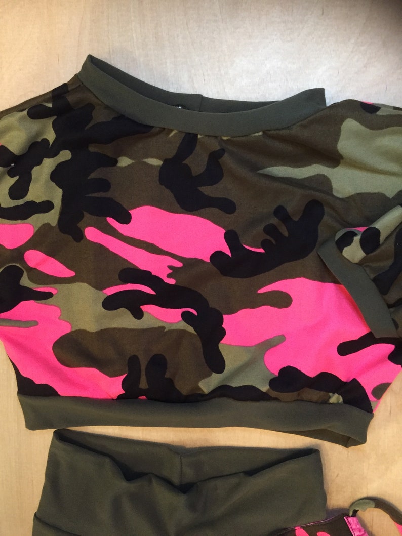 Girl Boutique Pink Camo Camouflage Print Bell Bottom & Lounge - Etsy