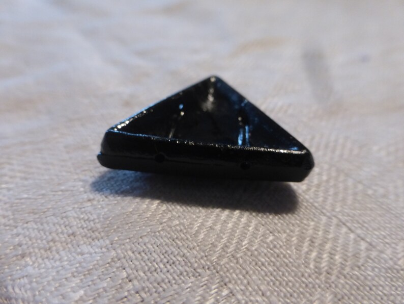 rectangular 4 holes black glass lot of 10 shuttle pearl of old jementerie in Paris
