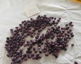 Lot De 50 Perles Vintage En Verre Bleu Lapis - Forme Disque - Inde Années 1970-1980