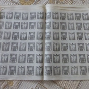 set of 2 fabric boards Scapular German text HOLY PASSION 19th century