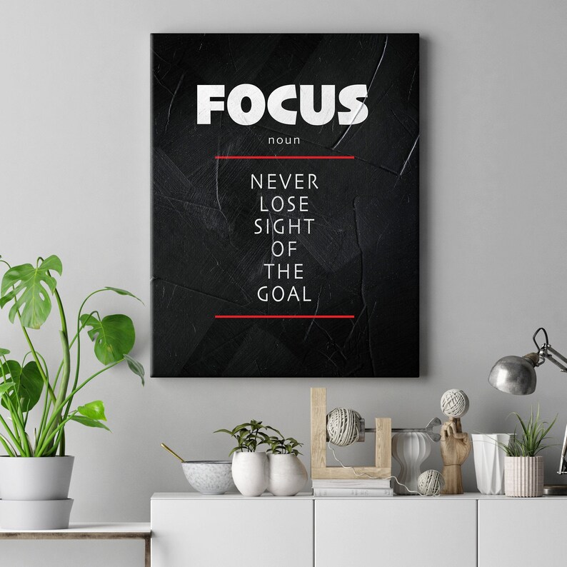 Motivational Wall Decor Office Wall Art Inspirational Canvas Etsy