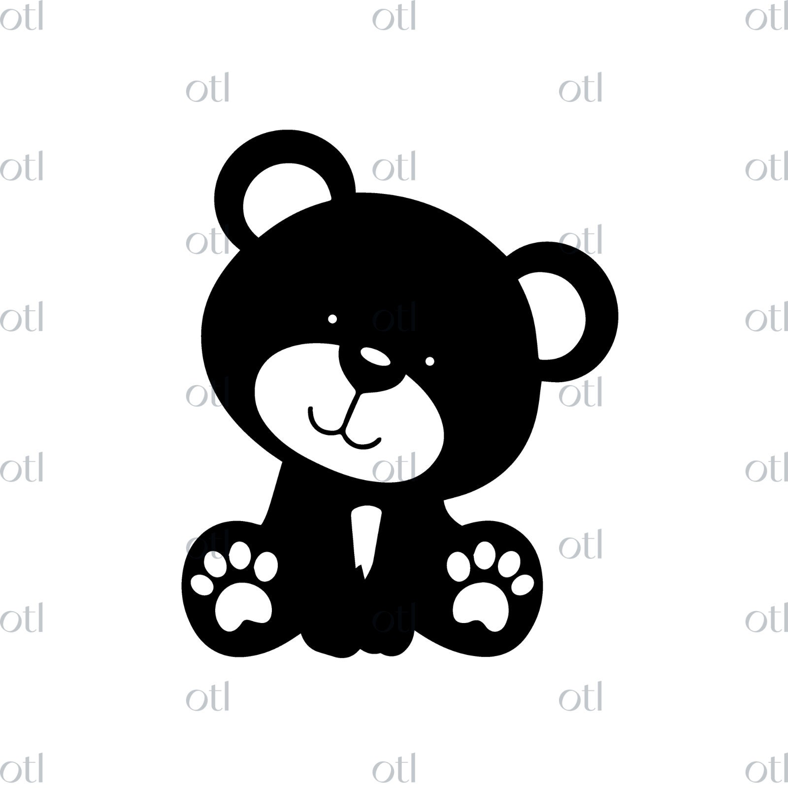 Teddy Bear SVG PNG Vector Cutting File for Cricut Silhouette Etsy UK