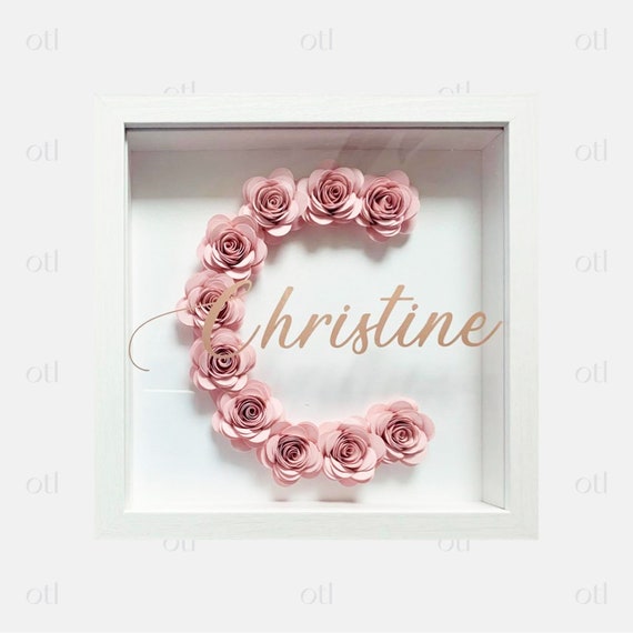 Craft Supplies & Tools Visual Arts Photography Initial and Name Flower ...