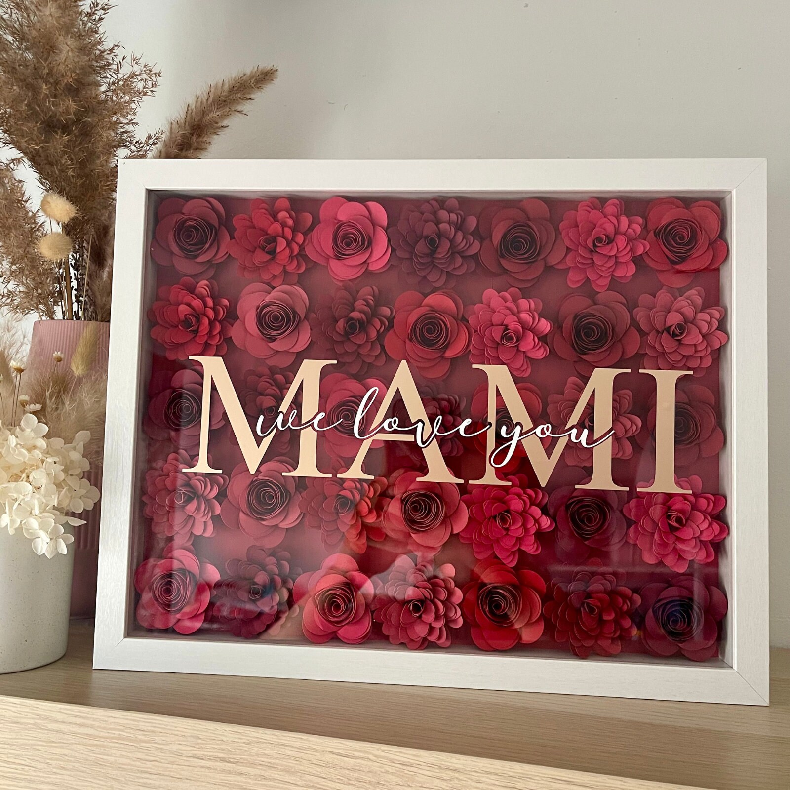 Mom i Love You Assorted Red Flower Box Paper - Etsy