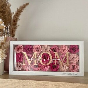 Mom i Love You Assorted Pink Flower Box Paper Rose Gift Box Paper ...