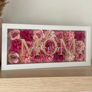 Mom i Love You Assorted Pink Flower Box Paper Rose Gift Box Paper ...