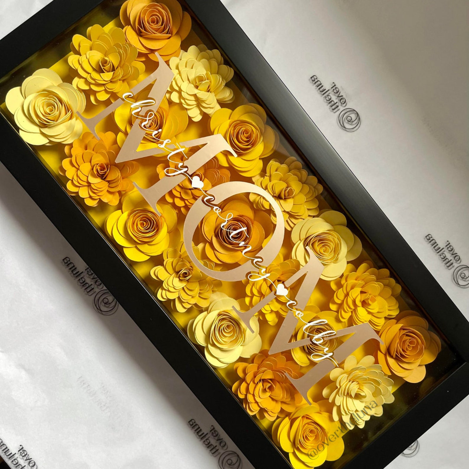 Mom i Love You Flower Box Paper Rose Gift Box Etsy