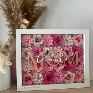 Mom i Love You Assorted Pink Flower Box Paper Rose Gift Box Paper ...