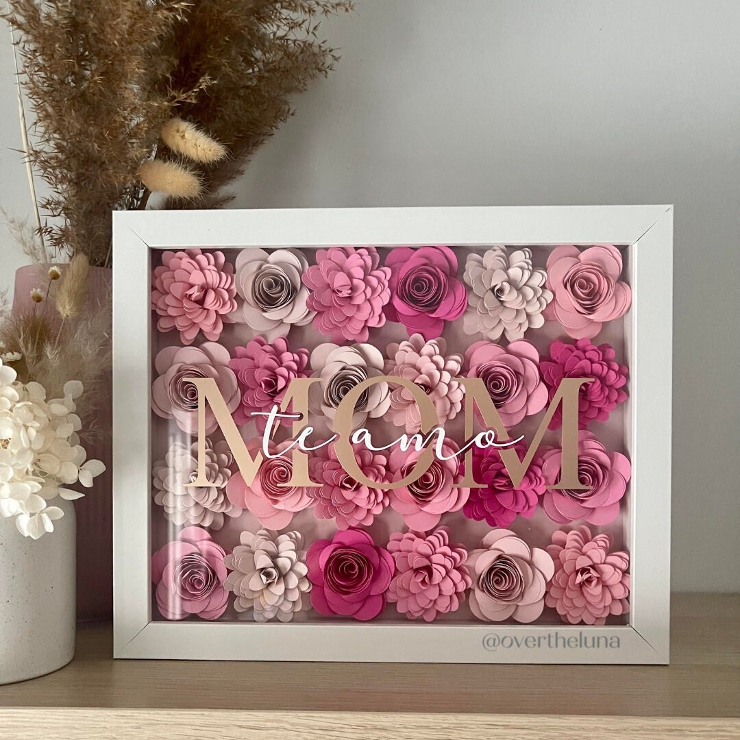 Mom "i Love You" Assorted Pink Flower Box | Paper Rose Gift Box | Paper ...