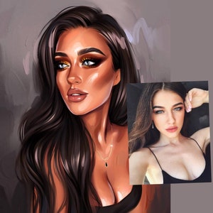 DIGITAL PAINTING for Print Profile picture, Social Media profile, Avatar Illustration, Personalized portrait, Cartoon