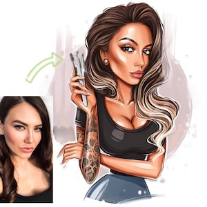 Logotipo de Estética - Retrato personalizado para el logotipo de su negocio / logotipo de estética / logotipo de cosmetólogo / logotipo de cosmetología