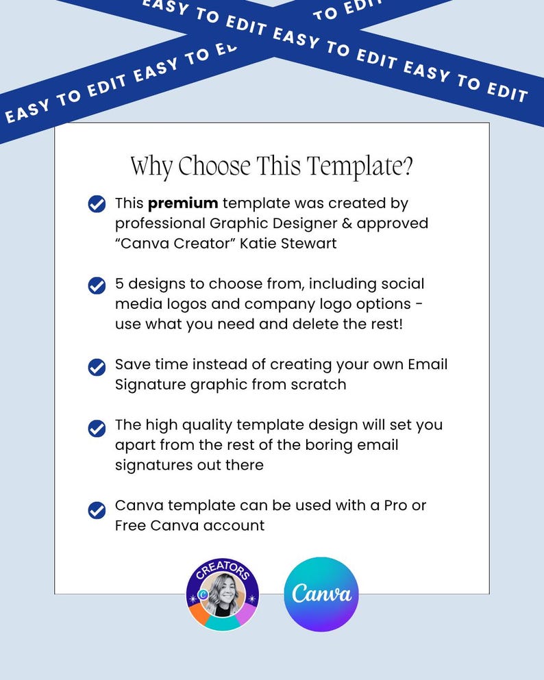 Business Email Signature Examples E-Mail-Signatur in blauem professionellem Corporate Design, 5 Seiten ...