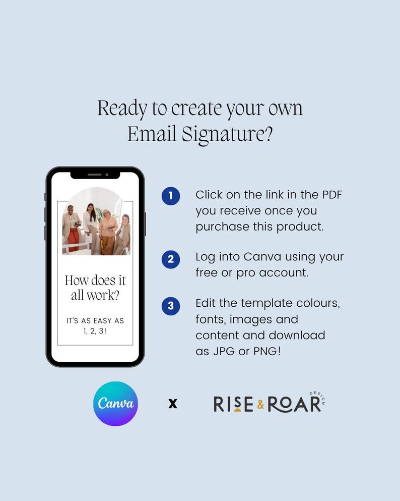 Business Email Signature Examples E-Mail-Signatur in blauem professionellem Corporate Design, 5 Seiten ...
