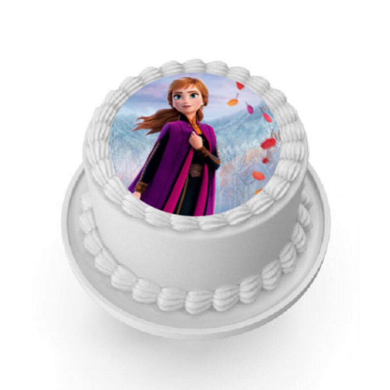 Frozen Cake Topper Ana Edible Image Precut Round Edible Etsy Australia