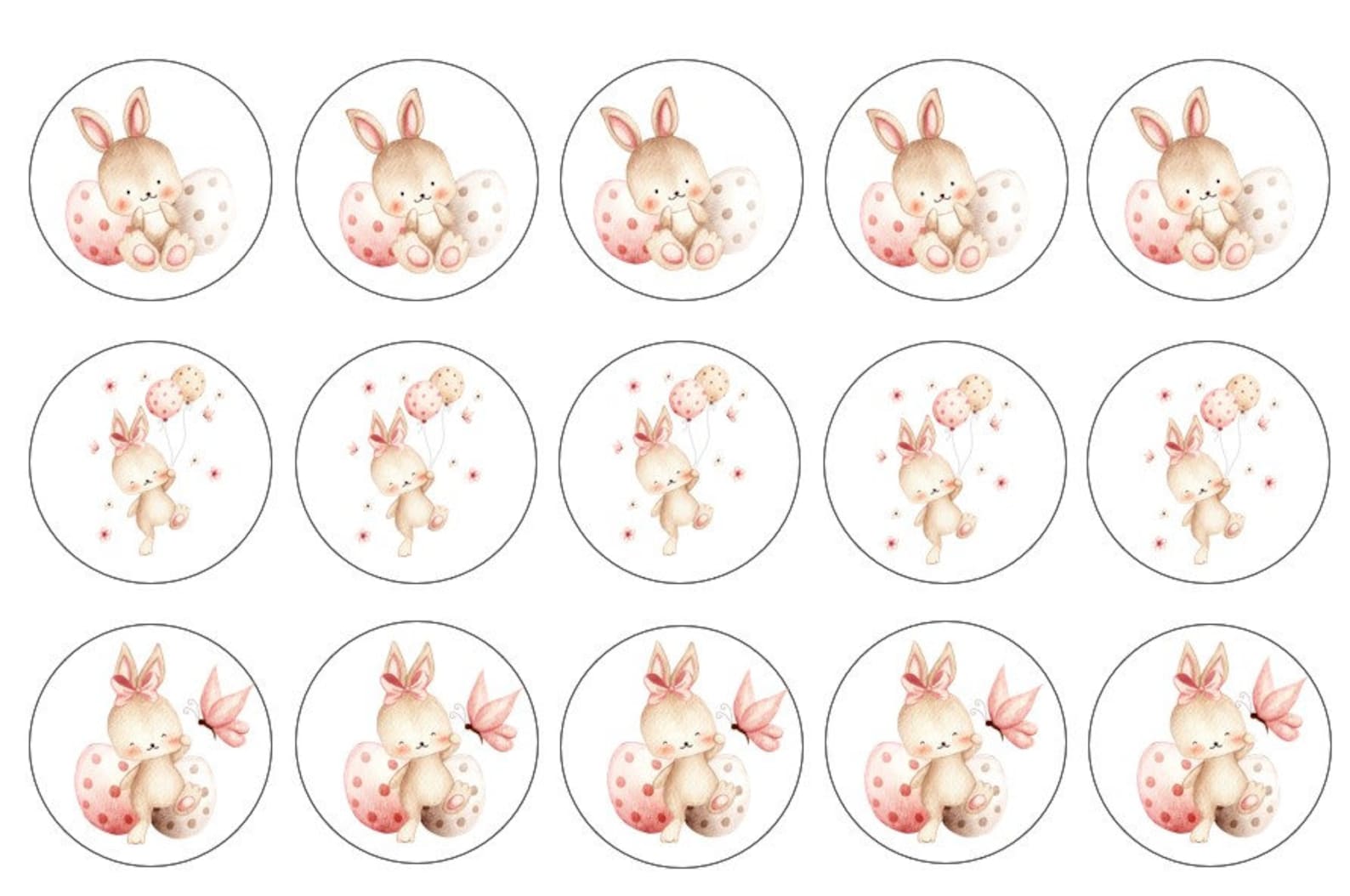 30 PCS Easter Cupcake Topper Bunny Cupcake Toppers Jamaica