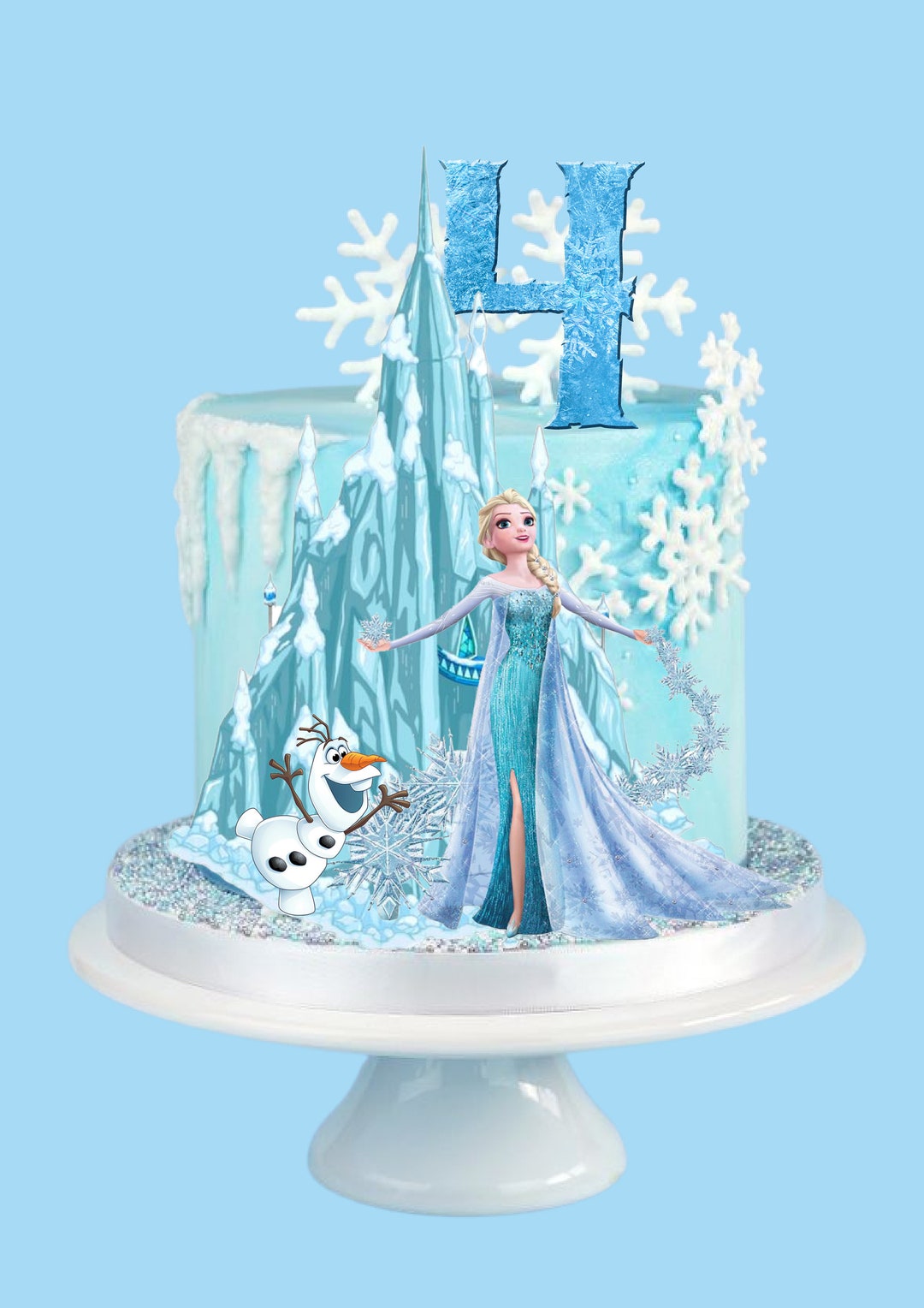 Frozen Cake Topper, Elsa Cake Image, Frozen Edible Icing Image, Frozen