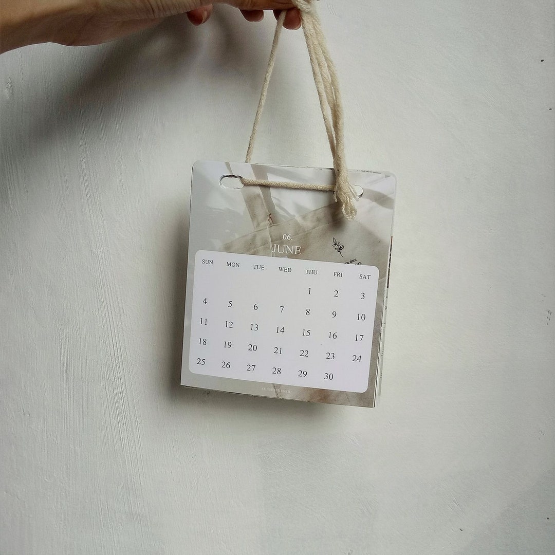 2023 Mini Hanging Calendar for Wooden Calendar as Well Etsy