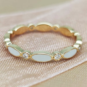 DIY Solid Gold Muttermilch Eternity Ring, DIY personalisierte Birthstone Ring Muttermilch Schmuck Weihnachtsgeschenk stapelbar Ring Muttertagsgeschenk