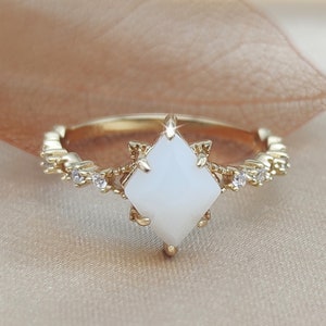 Diamond Shape Vintage Mother's Milk Ring Set, DIY Milky Keepsake Ring, DIY Liquid Gold Jewelry, DIY Mother's Day gift, gift for mother