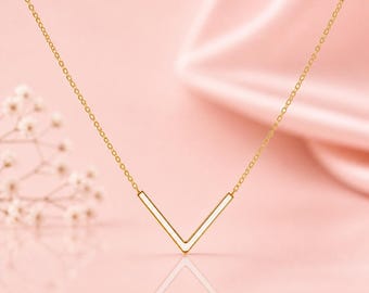 Breastmilk Necklace, Minimalist V Bar Necklace, Custom Keepsake Jewelry for Mom, Motherhood Gift, Christmas Gift, Mother's Day Gift