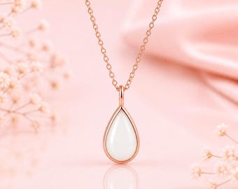 Breastmilk Necklace, Teardrop Pendant, Personalized Keepsake Jewelry, Gold Memory Necklace, Gift for Mom, Christmas Gift, Mother's Day Gift