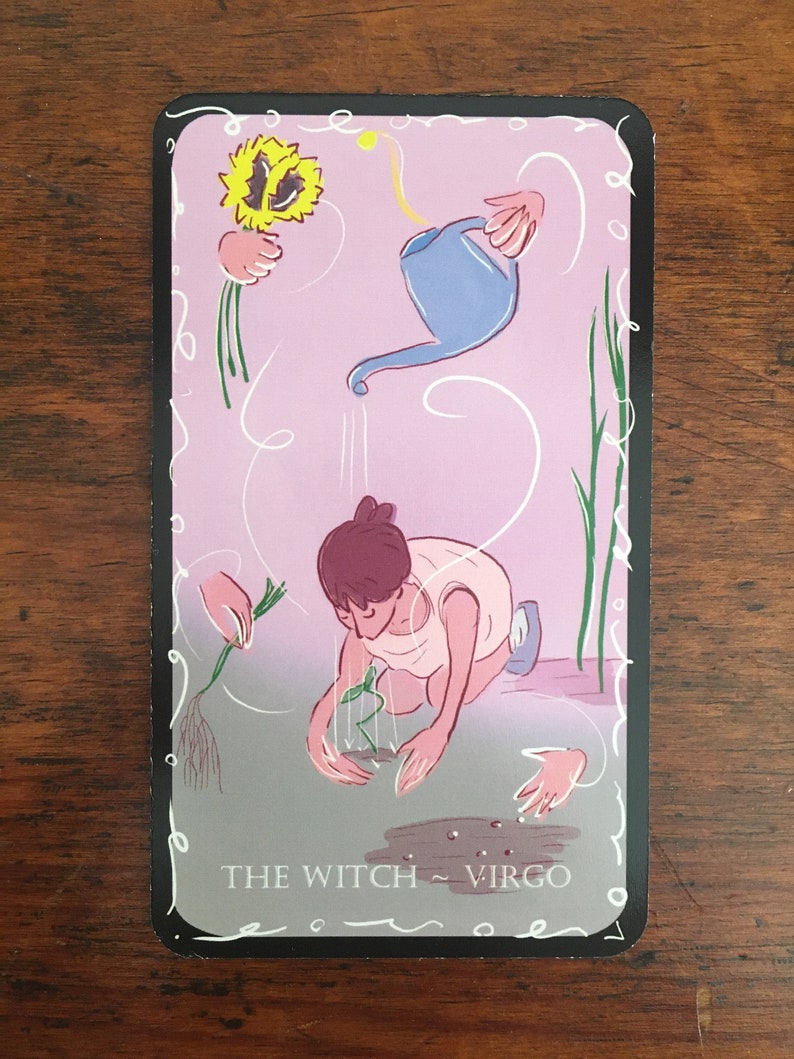 Tarot Card the Witch Virgo Etsy