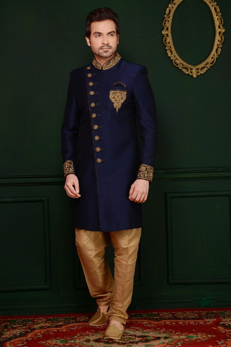 Indian Designer Groom Party Wear Traditional Embroidered Sherwani for Mens pakistani sherwani Ethnic jodhpuri Suit Indo Western