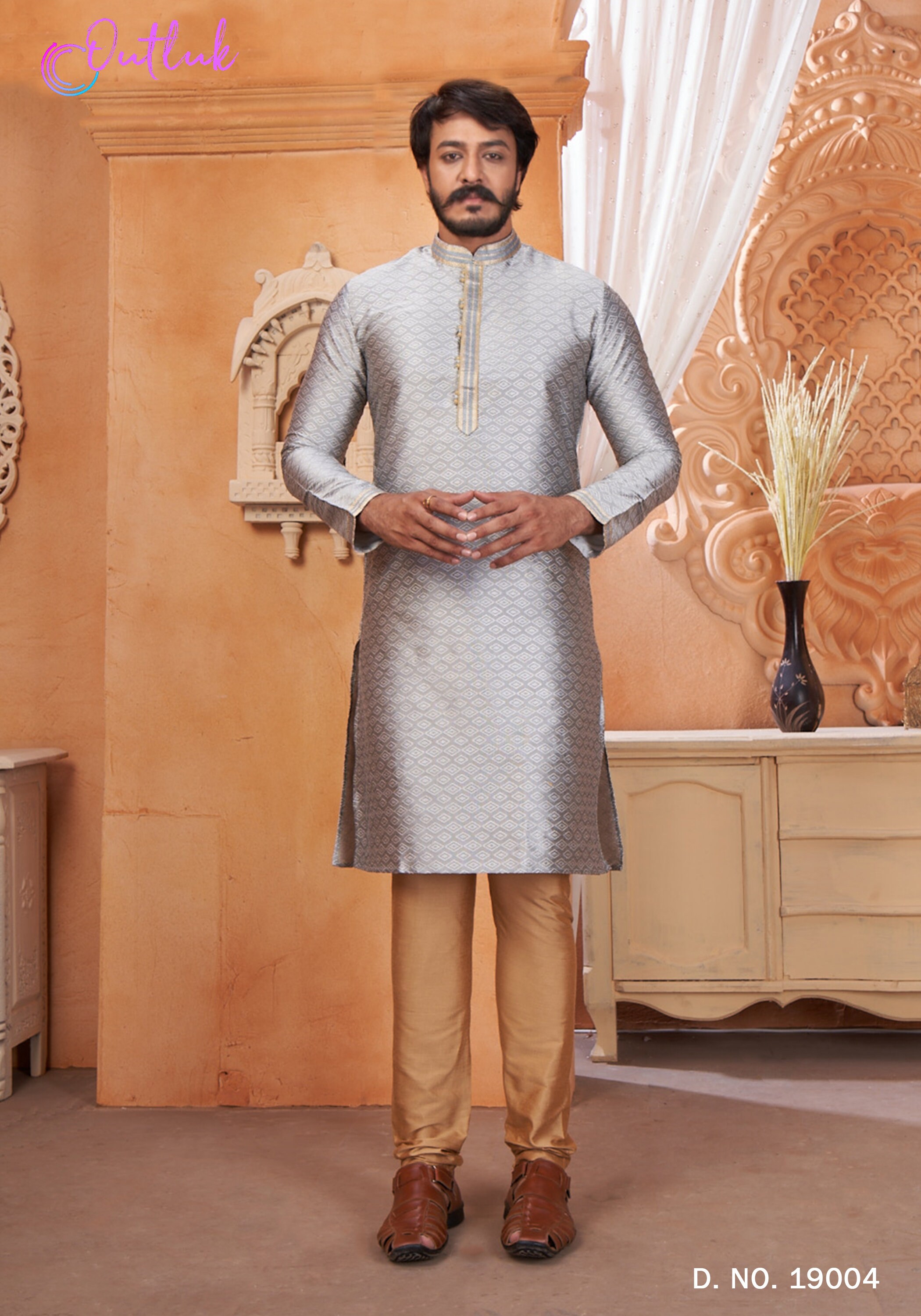 Traditional Indian Wear Long Silk Kurta 