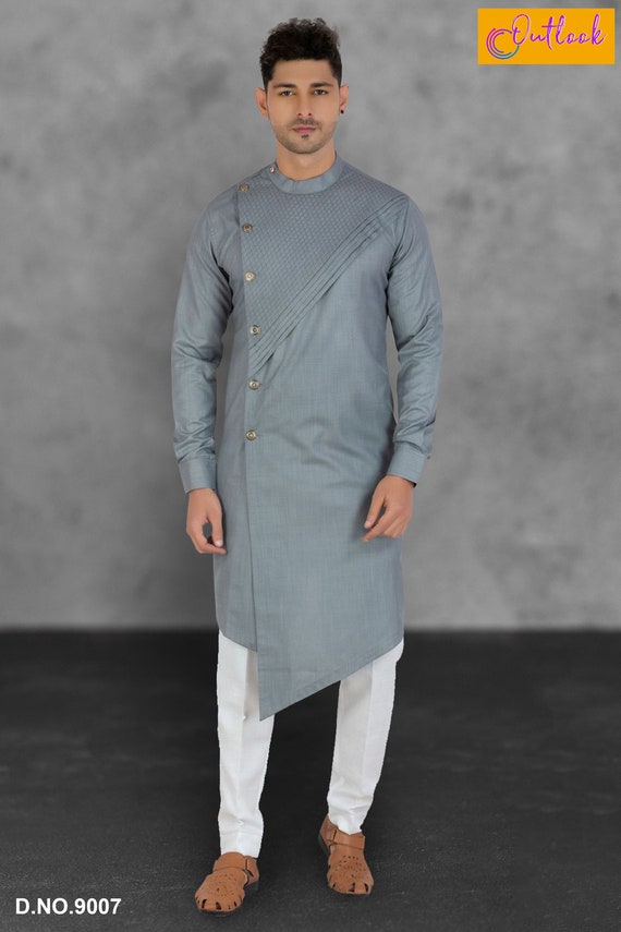 Traditional Indian Wear Long Silk Kurta 