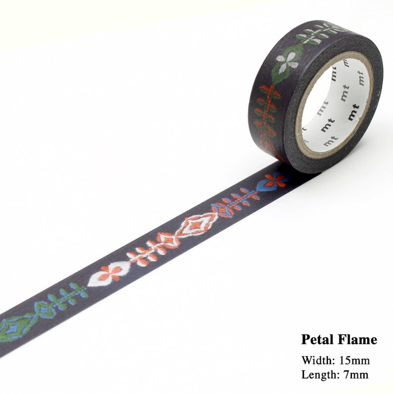 MT X Mina Perhonen Washi Tape: Petal Flame Mingling Candle - Etsy