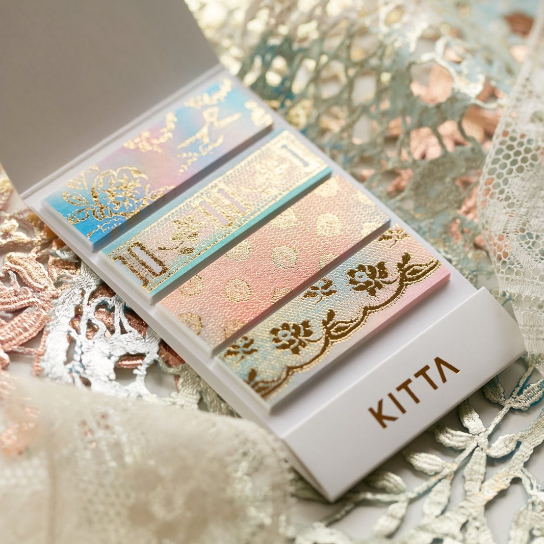 Kitta Portable Silver Foil Washi Tape, Lace