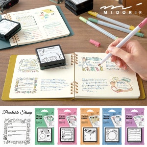 Midori Paintable Stamp | Self-inked Stamp | Habit Tracker, Calendar, To Do List, Shopping list, Health Management, Menu Stamp