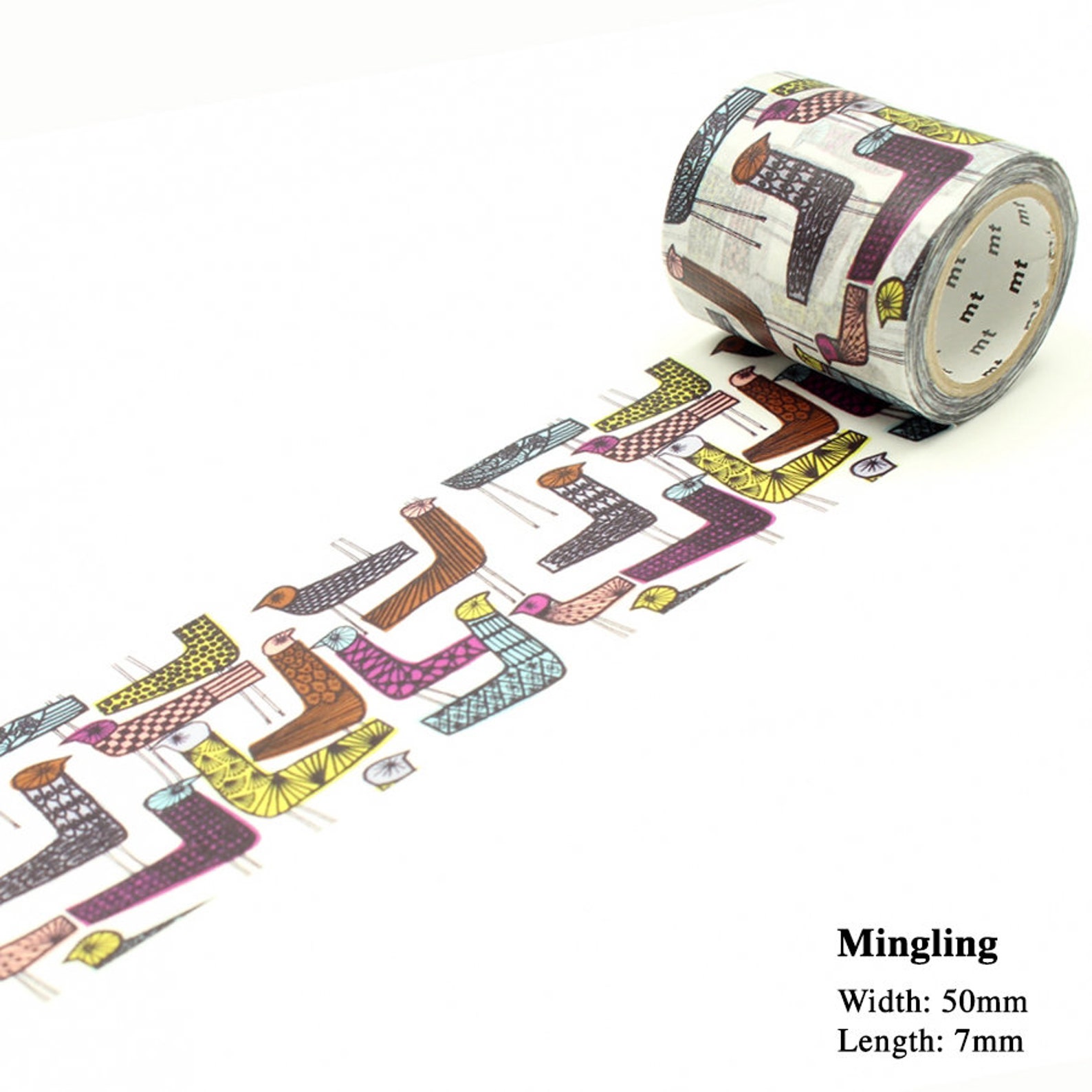 MT x Mina Perhonen Washi Tape: Petal Flame Mingling Candle | Etsy