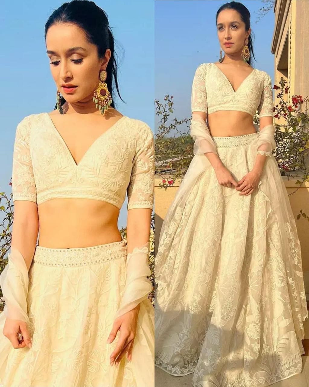 Designer White Georgette Lehenga Choli Embroidery Work - Etsy Hong Kong Designer White Georgette Lehenga Choli Embroidery Work - Etsy Hong Kong