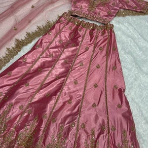 Babyhug Singlet Choli & Lehenga With Net Dupatta Floral Embroidery - Light Pink