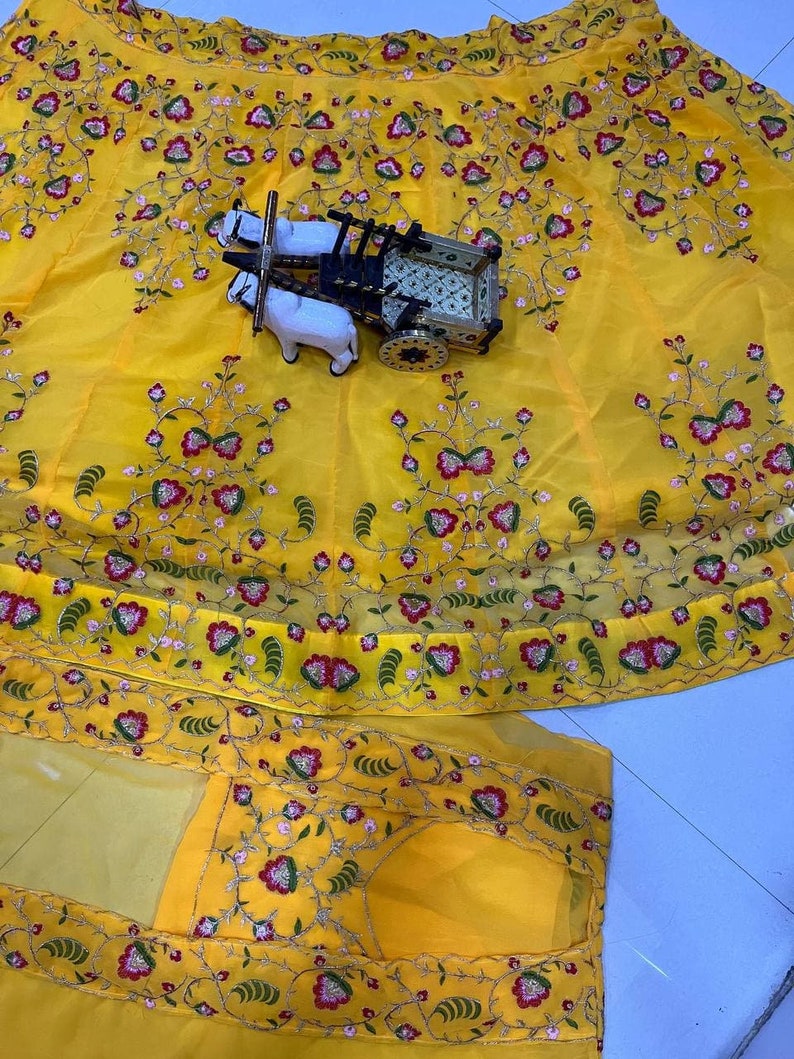 Premium Quality Soft Net With Embroidery Sequins Work With Cancan & Canvas Patta With Lining Blouse Type Lehenga Choli