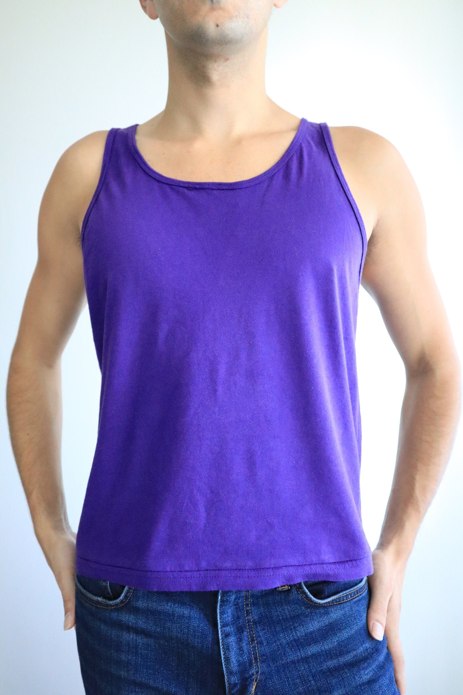 Purple Unisex Tank Top Etsy