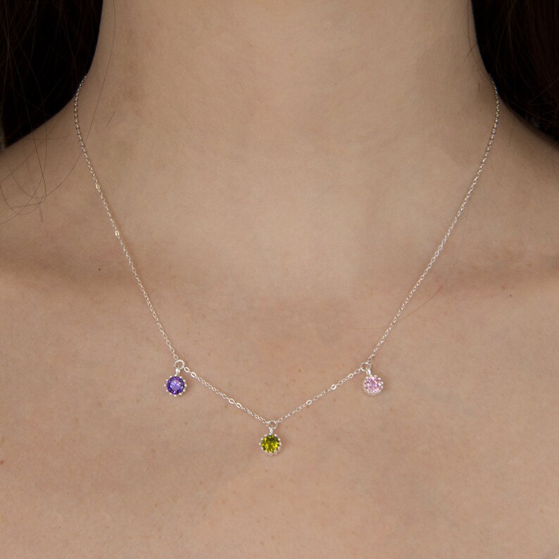 Personalized Birthstone Necklace 3 