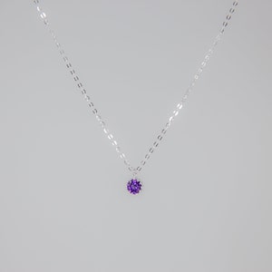 February Birthstone Necklace, Amethyst Birthstone Pendant, February Pendant, Birthstone Necklace, Gift For Her