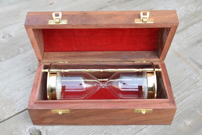 Engraved Ceremony Family Unity Set Hourglass With Wooden Box Personalized Wedding Vintage Sand Ceremony Hourglass Set