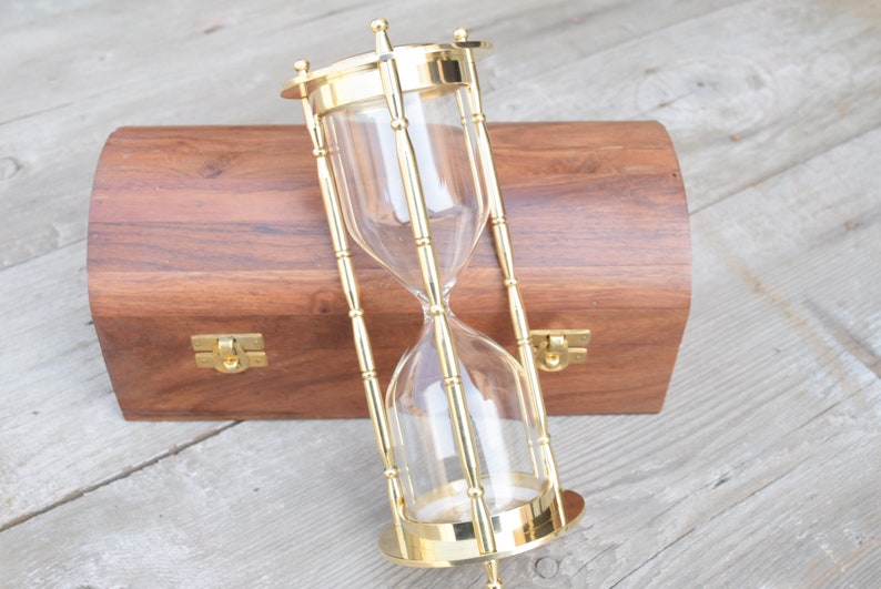 Engraved Ceremony Family Unity Set Hourglass With Wooden Box Personalized Wedding Vintage Sand Ceremony Hourglass Set