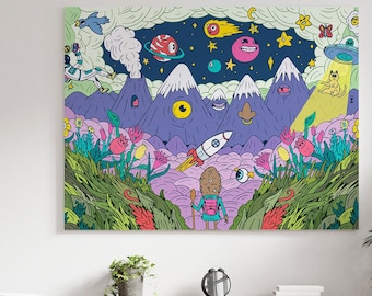 Psychedelic Canvas Print: Funky Fantasy Wall Art