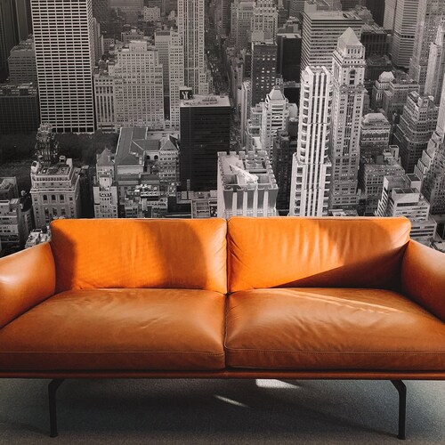 Drawn City New York Black and White Vinyl Wallpaper Modern Etsy