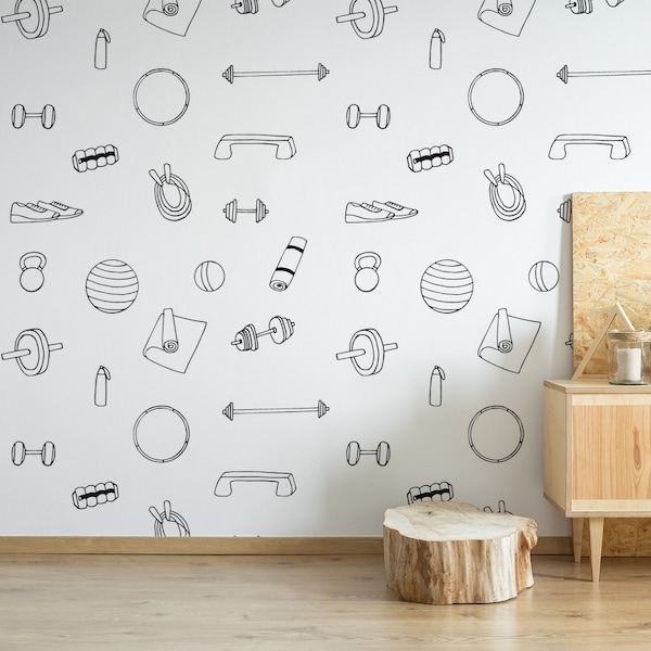 Gym Wallpaper - Etsy
