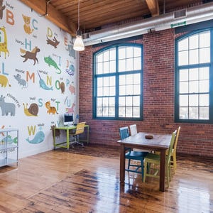 Animal ABC Wallpaper Mural – Removable Peel and Stick Alphabet Print