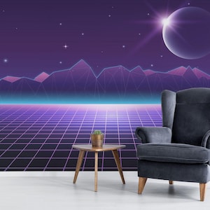Gaming removable vinyl mural / Peel and stick Video Game pattern wallpaper / Video Game mural print - Peel & Stick or Non-Pasted