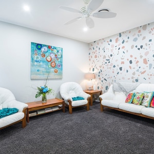 Terrazzo removable vinyl mural / Peel and stick Terrazzo pattern wallpaper - Peel & Stick or Non-pasted / Terrazzo mural print