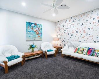 Terrazzo Pattern Removable Wall Mural – Peel and Stick Wallpaper