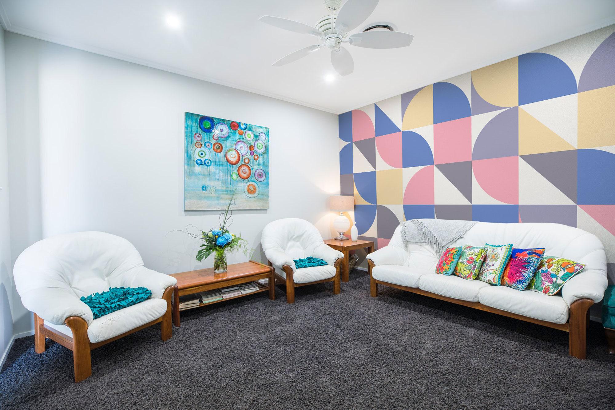 Retro Geometric Wallpaper Mural – Colorful Peel and Stick Vinyl - Etsy