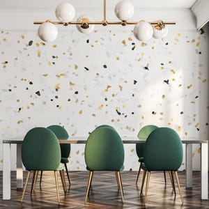 Terrazzo removable vinyl mural / Peel and stick Wall pattern wallpaper - Peel & Stick or Non-pasted / Wall mural print